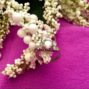 💜Like New Sterling Silver 925 CZ Engagement Style Ring (6)💜